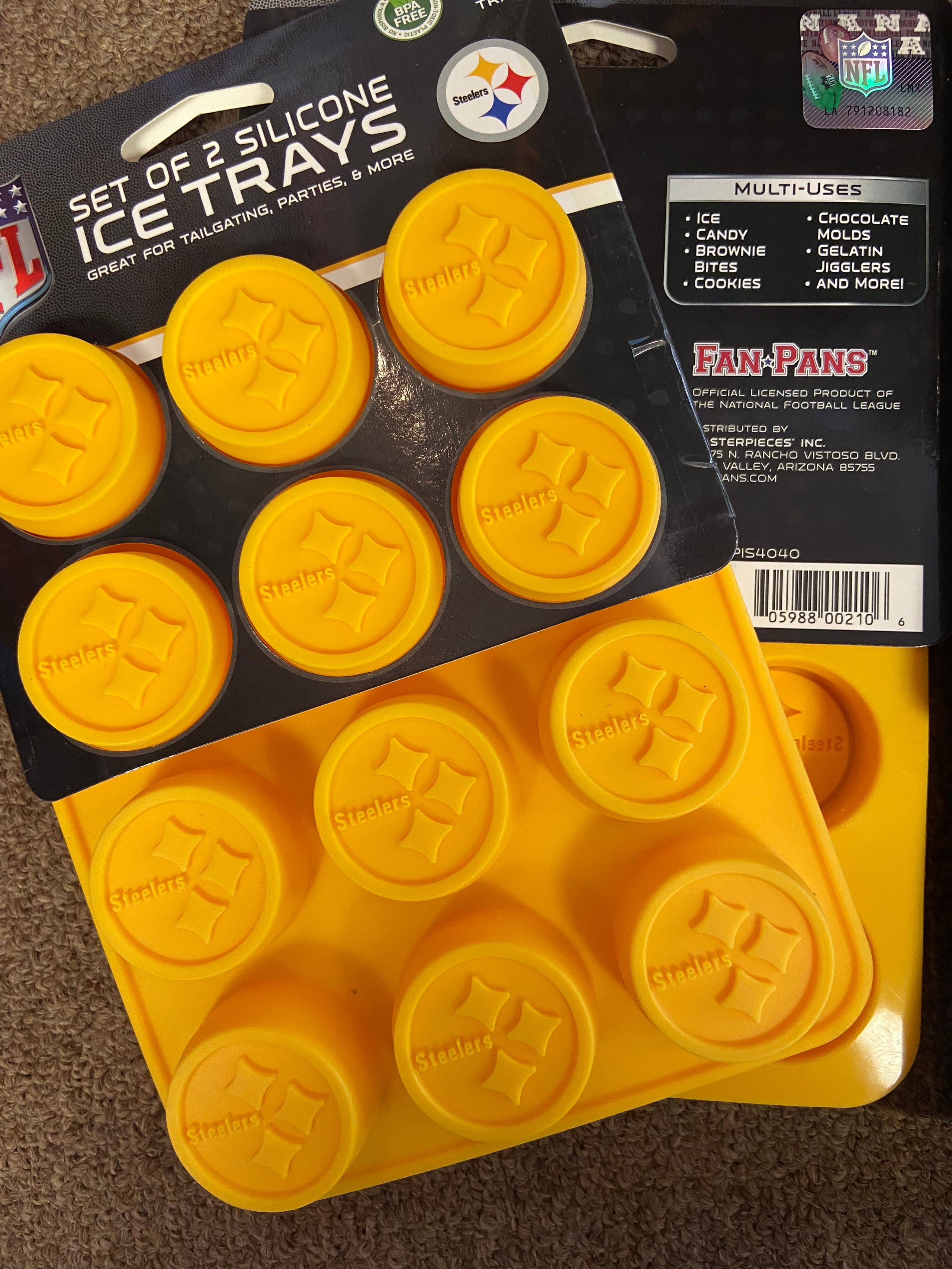 Pittsburgh Steelers Silicone Ice Trays - 2 pack